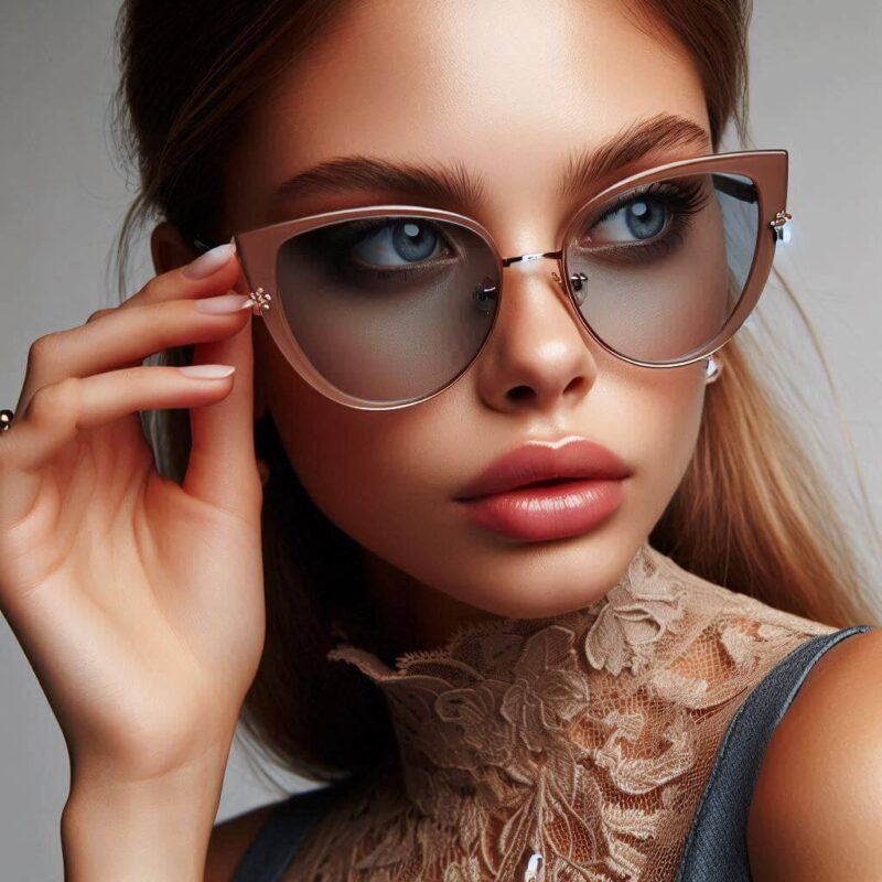 Fashionable Eyewear Premium Fashion Model high-res 4k