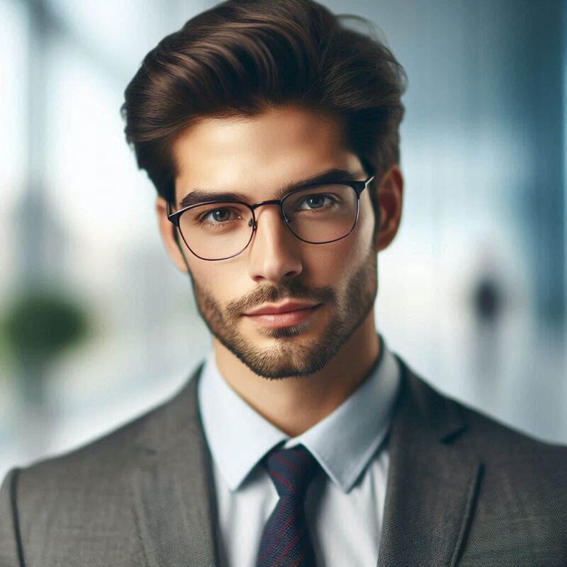 Professional man Looking with Glasses Model High Res 4K